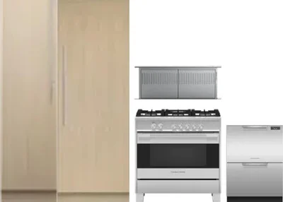 5 Piece Package Includes Refrigerator, Freezer, Range, Hood And Dishwasher